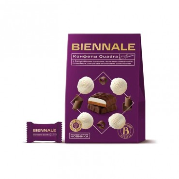 Конфеты глазированные с комбинированными конфетными массами «Biennale Quadra Plombire»