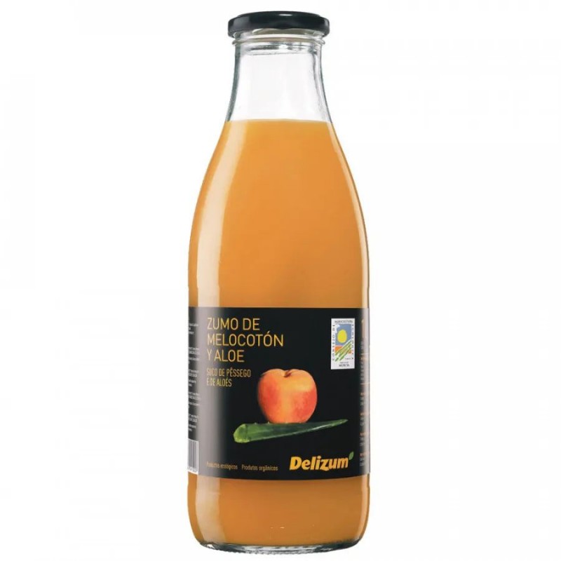 Био-сок персика и алоэ Delizum, 1 л