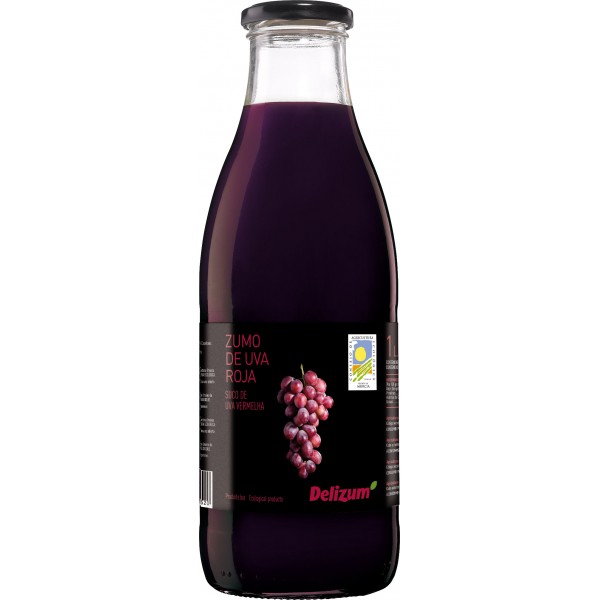 Красный виноградный сок био Delizum, 1 л