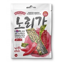 NORIKAN морские водоросли с кунжутом и чили 16 г