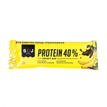 Протеиновый шоколадный батончик Sport SOJ со вкусом банана, 40 г